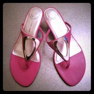 Stylish Pink Leather Sandals